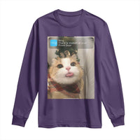 Funny Cat Christmas Long Sleeve Shirt Ring There is Motion at Your Front Door Meme Xmas Tree - Wonder Print Shop