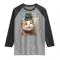 Funny Cat Christmas Raglan Shirt Ring There is Motion at Your Front Door Meme Xmas Tree - Wonder Print Shop