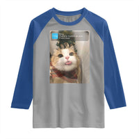 Funny Cat Christmas Raglan Shirt Ring There is Motion at Your Front Door Meme Xmas Tree - Wonder Print Shop