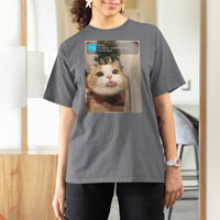 Funny Cat Christmas T Shirt For Women Ring There is Motion at Your Front Door Meme Xmas Tree - Wonder Print Shop