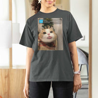 Funny Cat Christmas T Shirt For Women Ring There is Motion at Your Front Door Meme Xmas Tree - Wonder Print Shop