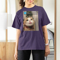 Funny Cat Christmas T Shirt For Women Ring There is Motion at Your Front Door Meme Xmas Tree - Wonder Print Shop