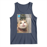Funny Cat Christmas Tank Top Ring There is Motion at Your Front Door Meme Xmas Tree - Wonder Print Shop