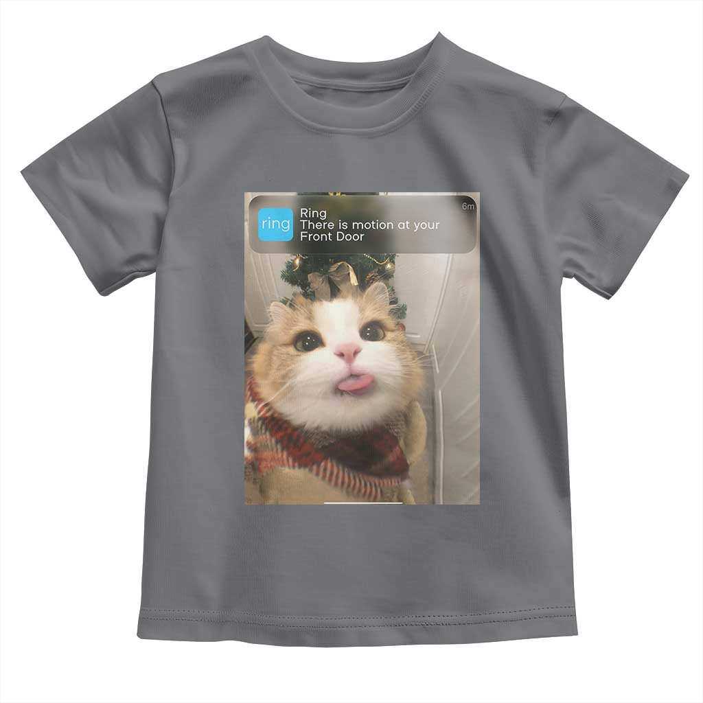 Funny Cat Christmas Toddler T Shirt Ring There is Motion at Your Front Door Meme Xmas Tree - Wonder Print Shop