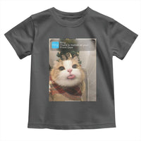 Funny Cat Christmas Toddler T Shirt Ring There is Motion at Your Front Door Meme Xmas Tree - Wonder Print Shop