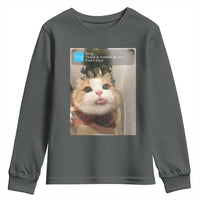 Funny Cat Christmas Youth Sweatshirt Ring There is Motion at Your Front Door Meme Xmas Tree - Wonder Print Shop