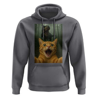 Cat Selfie With Dinosaur Hoodie Funny Cat Gifts - Wonder Print Shop
