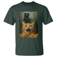 Cat Selfie With Dinosaur T Shirt Funny Cat Gifts - Wonder Print Shop