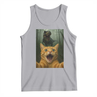 Cat Selfie With Dinosaur Tank Top Funny Cat Gifts - Wonder Print Shop