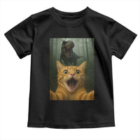 Cat Selfie With Dinosaur Toddler T Shirt Funny Cat Gifts - Wonder Print Shop