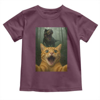 Cat Selfie With Dinosaur Toddler T Shirt Funny Cat Gifts - Wonder Print Shop
