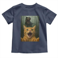 Cat Selfie With Dinosaur Toddler T Shirt Funny Cat Gifts - Wonder Print Shop