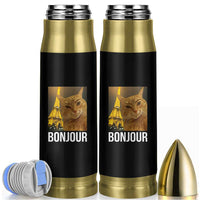 Funny Cat Bonjour Bullet Tumbler Paris France Eiffel Tower Orange Cat Meme - Wonder Print Shop