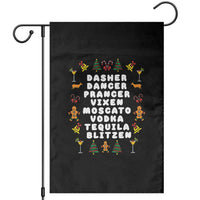 Funny Drinking Christmas Garden Flag Merry Christmas Dasher Dancer Prancer Vixen - Wonder Print Shop