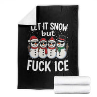 Anti ICE Christmas Throw Blanket Funny Snowman Cute Finger Let It Snow Funny FDT - Wonder Print Shop