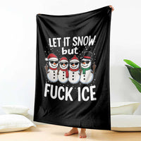 Anti ICE Christmas Throw Blanket Funny Snowman Cute Finger Let It Snow Funny FDT - Wonder Print Shop