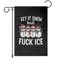 Anti ICE Christmas Garden Flag Funny Snowman Cute Finger Let It Snow Funny FDT - Wonder Print Shop