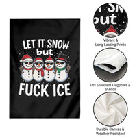 Anti ICE Christmas Garden Flag Funny Snowman Cute Finger Let It Snow Funny FDT - Wonder Print Shop