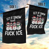 Anti ICE Christmas Garden Flag Funny Snowman Cute Finger Let It Snow Funny FDT - Wonder Print Shop