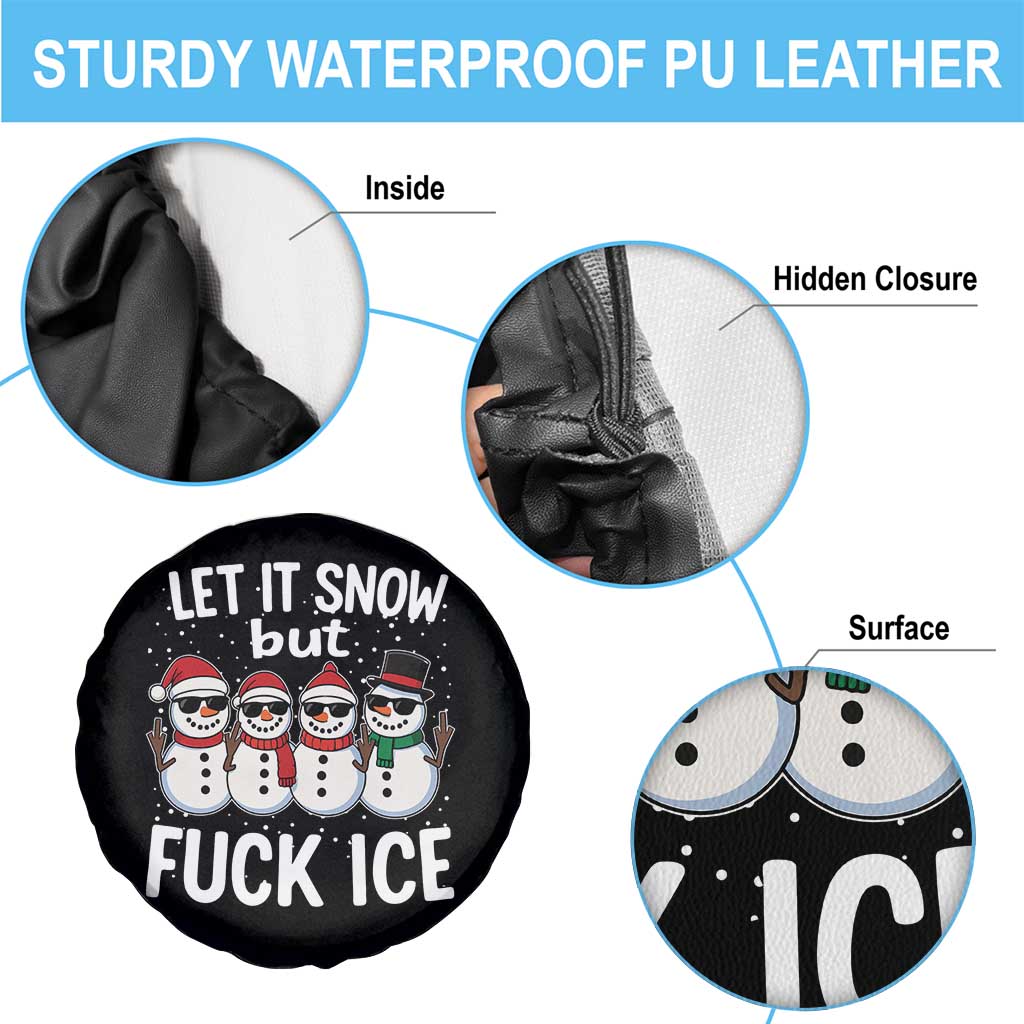 Anti ICE Christmas Spare Tire Cover Funny Snowman Cute Finger Let It Snow Funny FDT - Wonder Print Shop