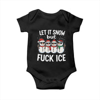 Anti ICE Christmas Baby Onesie Funny Snowman Cute Finger Let It Snow Funny FDT - Wonder Print Shop