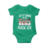 Anti ICE Christmas Baby Onesie Funny Snowman Cute Finger Let It Snow Funny FDT - Wonder Print Shop