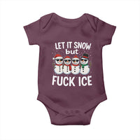 Anti ICE Christmas Baby Onesie Funny Snowman Cute Finger Let It Snow Funny FDT - Wonder Print Shop