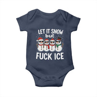 Anti ICE Christmas Baby Onesie Funny Snowman Cute Finger Let It Snow Funny FDT - Wonder Print Shop