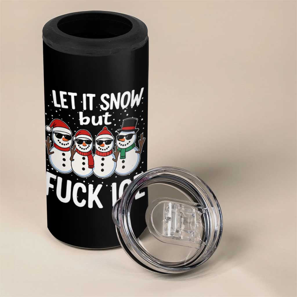 Anti ICE Christmas 4 in 1 Can Cooler Tumbler Funny Snowman Cute Finger Let It Snow Funny FDT - Wonder Print Shop