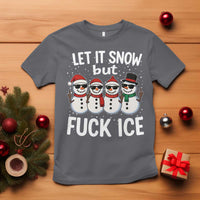 Anti ICE Christmas T Shirt Funny Snowman Cute Finger Let It Snow Funny FDT - Wonder Print Shop