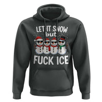 Anti ICE Christmas Hoodie Funny Snowman Cute Finger Let It Snow Funny FDT - Wonder Print Shop