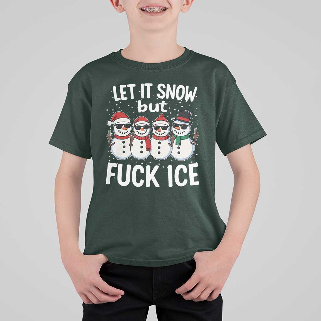 Anti ICE Christmas T Shirt For Kid Funny Snowman Cute Finger Let It Snow Funny FDT - Wonder Print Shop