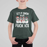 Anti ICE Christmas T Shirt For Kid Funny Snowman Cute Finger Let It Snow Funny FDT - Wonder Print Shop