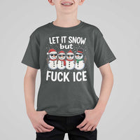 Anti ICE Christmas T Shirt For Kid Funny Snowman Cute Finger Let It Snow Funny FDT - Wonder Print Shop