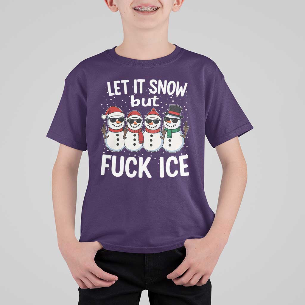 Anti ICE Christmas T Shirt For Kid Funny Snowman Cute Finger Let It Snow Funny FDT - Wonder Print Shop