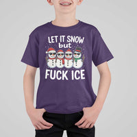 Anti ICE Christmas T Shirt For Kid Funny Snowman Cute Finger Let It Snow Funny FDT - Wonder Print Shop