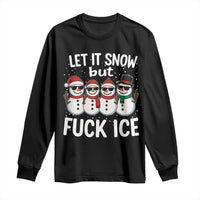 Anti ICE Christmas Long Sleeve Shirt Funny Snowman Cute Finger Let It Snow Funny FDT - Wonder Print Shop