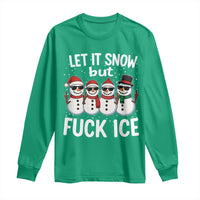 Anti ICE Christmas Long Sleeve Shirt Funny Snowman Cute Finger Let It Snow Funny FDT - Wonder Print Shop