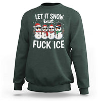Anti ICE Christmas Sweatshirt Funny Snowman Cute Finger Let It Snow Funny FDT - Wonder Print Shop