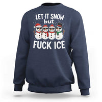 Anti ICE Christmas Sweatshirt Funny Snowman Cute Finger Let It Snow Funny FDT - Wonder Print Shop