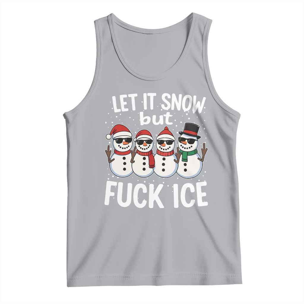 Anti ICE Christmas Tank Top Funny Snowman Cute Finger Let It Snow Funny FDT - Wonder Print Shop