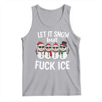 Anti ICE Christmas Tank Top Funny Snowman Cute Finger Let It Snow Funny FDT - Wonder Print Shop
