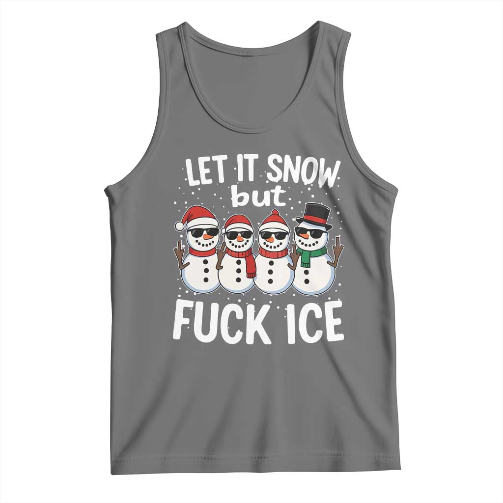 Anti ICE Christmas Tank Top Funny Snowman Cute Finger Let It Snow Funny FDT - Wonder Print Shop