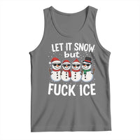 Anti ICE Christmas Tank Top Funny Snowman Cute Finger Let It Snow Funny FDT - Wonder Print Shop