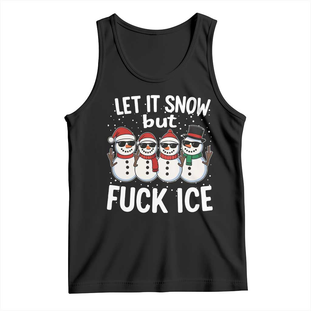 Anti ICE Christmas Tank Top Funny Snowman Cute Finger Let It Snow Funny FDT - Wonder Print Shop