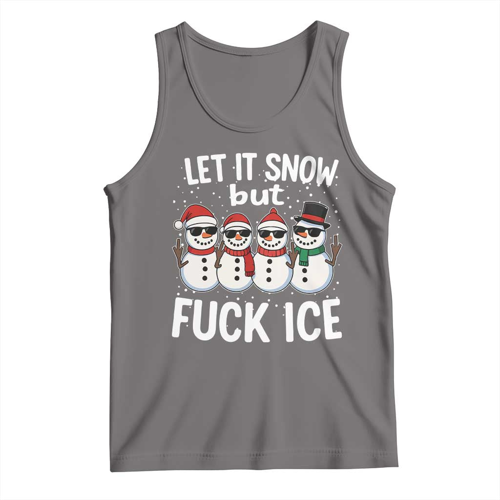 Anti ICE Christmas Tank Top Funny Snowman Cute Finger Let It Snow Funny FDT - Wonder Print Shop