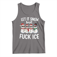 Anti ICE Christmas Tank Top Funny Snowman Cute Finger Let It Snow Funny FDT - Wonder Print Shop