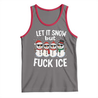 Anti ICE Christmas Tank Top Funny Snowman Cute Finger Let It Snow Funny FDT - Wonder Print Shop