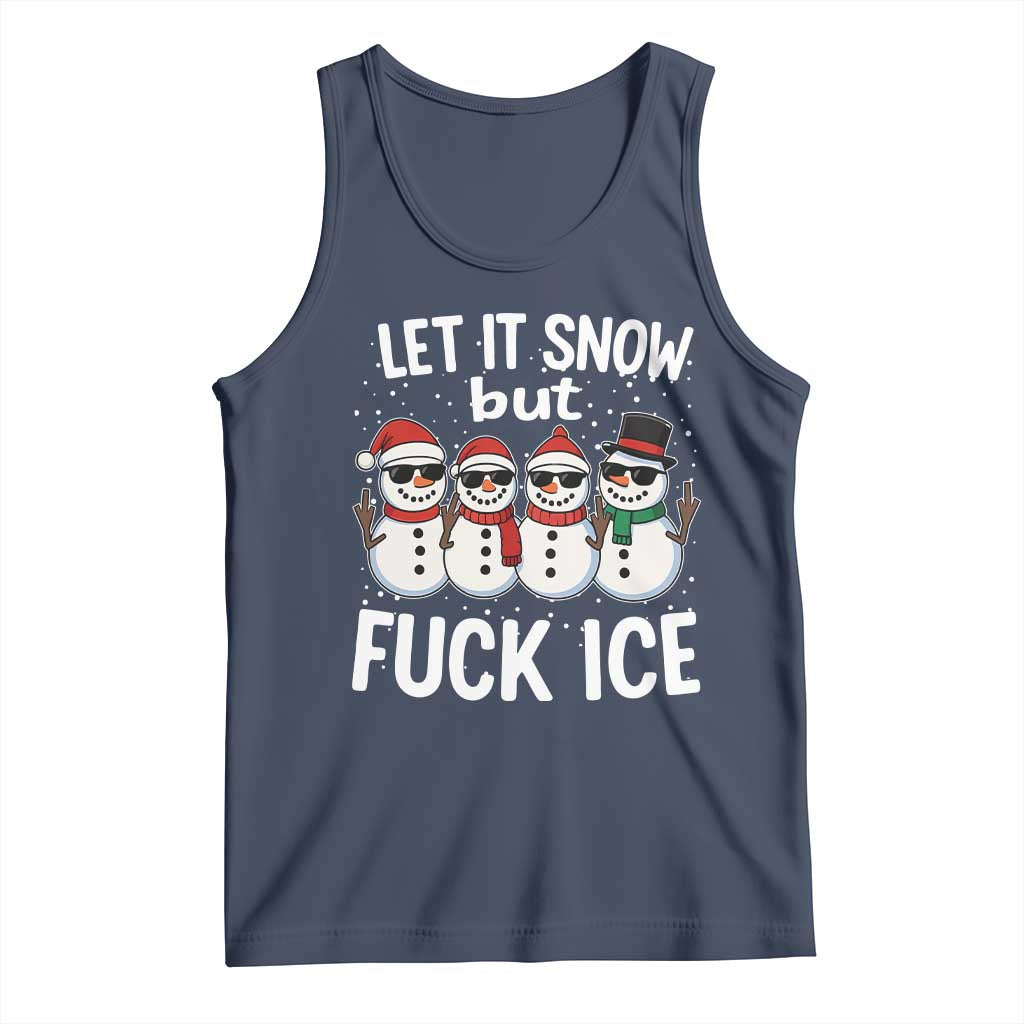 Anti ICE Christmas Tank Top Funny Snowman Cute Finger Let It Snow Funny FDT - Wonder Print Shop