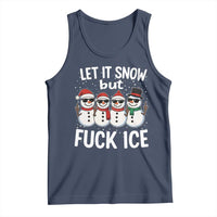 Anti ICE Christmas Tank Top Funny Snowman Cute Finger Let It Snow Funny FDT - Wonder Print Shop